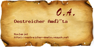 Oestreicher Amáta névjegykártya